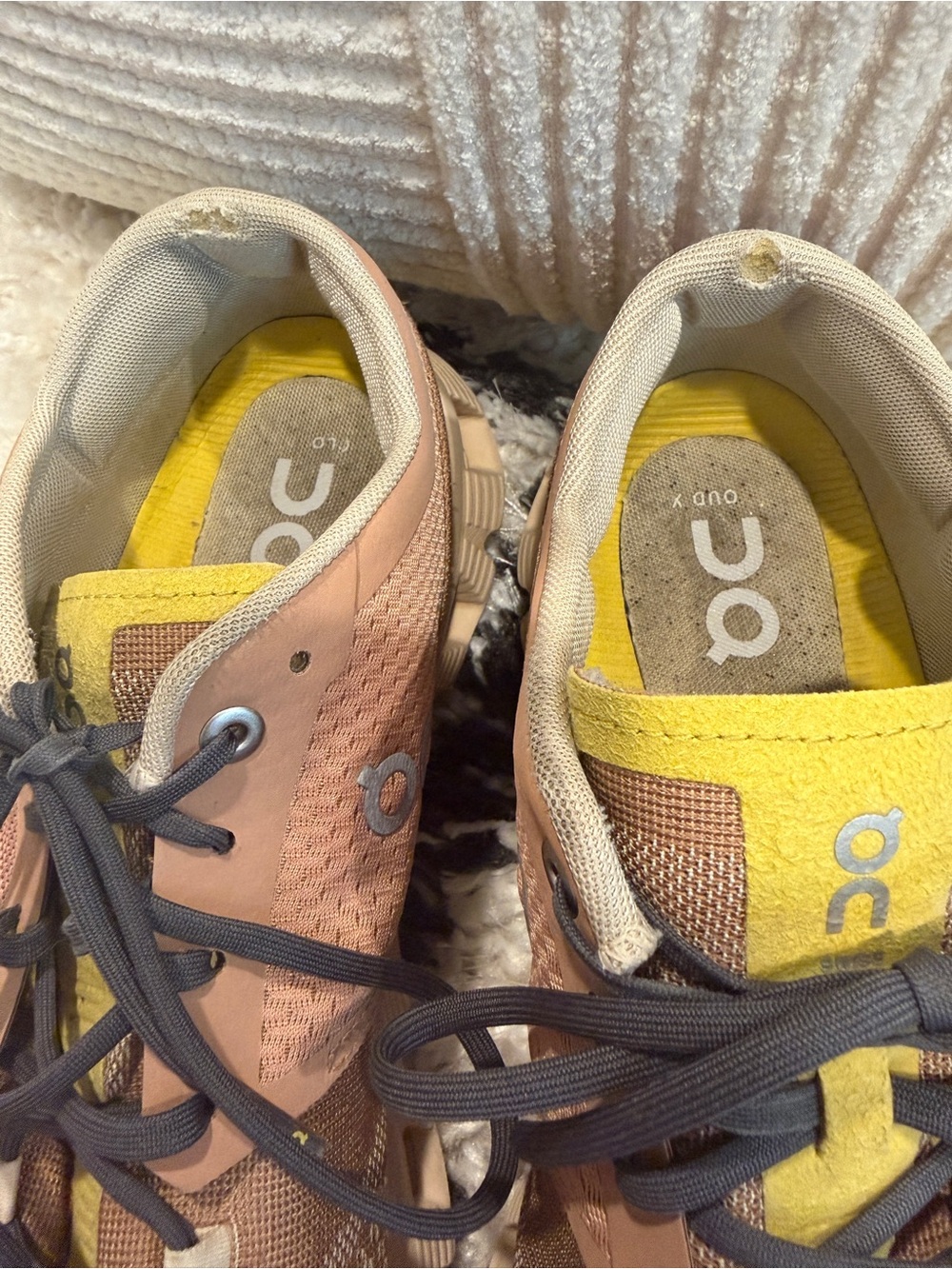 On Cloud X 2 Women’s 9.5 Mocha Sand Brown Yellow Running Sneakers - Picture 4 of 16